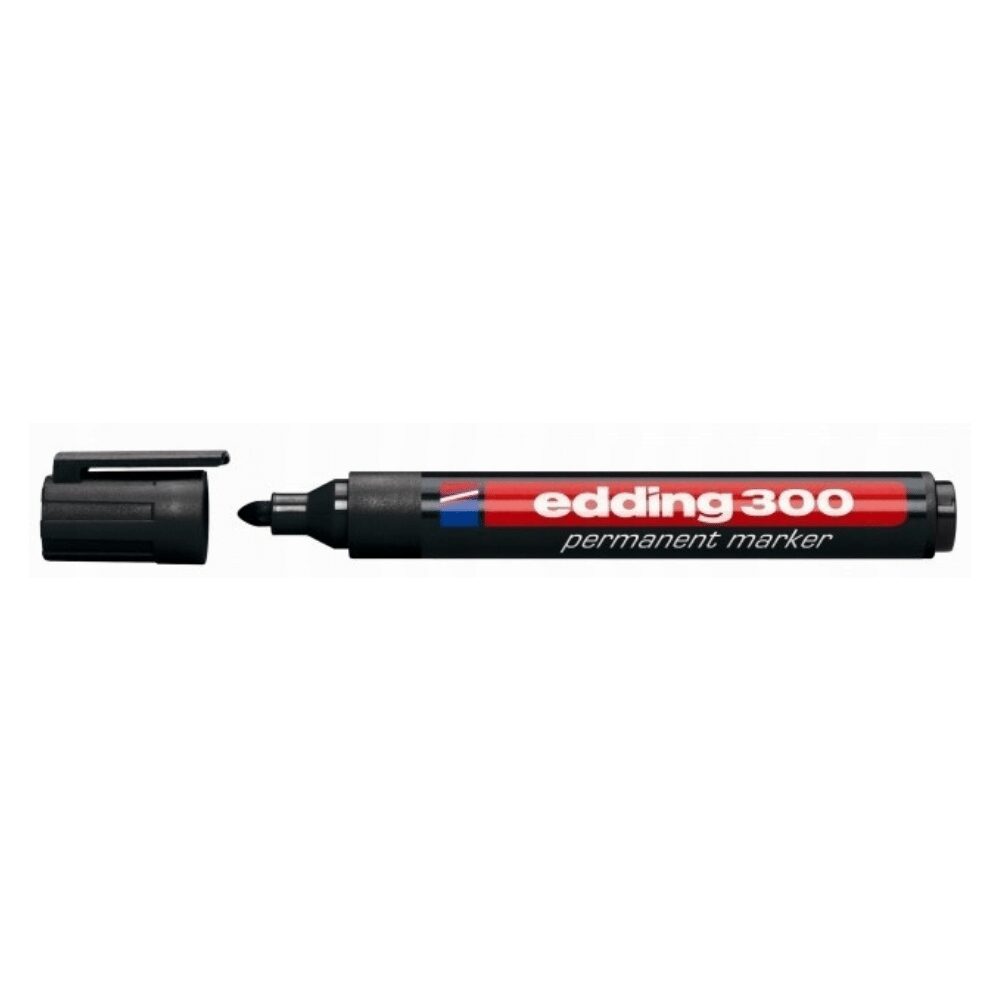 Marker permanentny Edding 300 - okrągła końcówka CZARNY