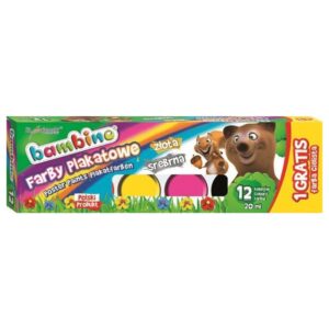Farby plakatowe DLA DZIECI - Bambino 13 x 20 ml