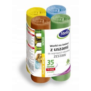 Worki na śmieci zestaw 35L 4 kol. x10 szt