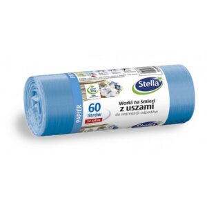 Worki na śmieci niebieskie PAPIER 60L 14 szt