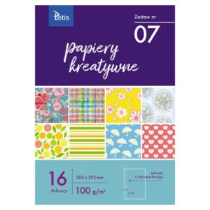 Papier KREATYWNY KB030-07 - 16 arkuszy ozdobnych A4