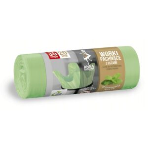 Worki na śmieci zielone PACHNĄCE MIĘTOWE 35L 20szt