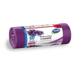 Worki na śmieci, fiolet PACHNĄCE LAWENDA 60L 16szt