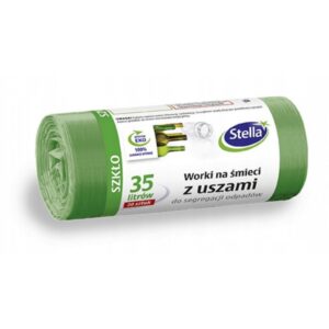 Worki na śmieci zielone SZKŁO - 35L 20 szt