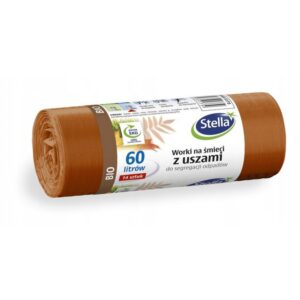 Worki na śmieci, brązowe BIO 60L 14 szt