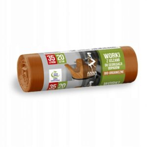 Worki na śmieci, brązowe BIO 35L 20szt