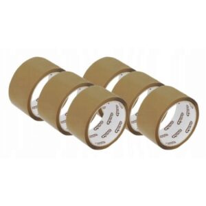 Taśma pakowa akrylowa - 48mm x 66m brązowa * 6 szt