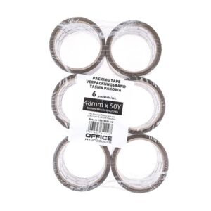 Taśma pakowa OFFICE PRODUCTS, 48mm x 50y, 36mic, 6szt., brązowa