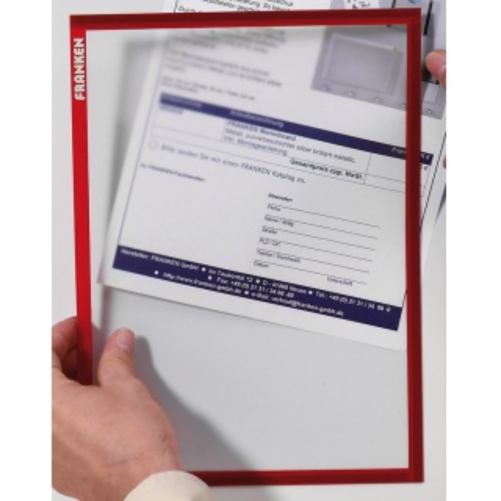 Ramka magnetyczna FRANKEN, A4, czerwona