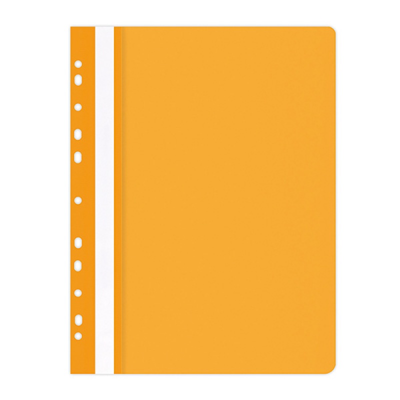 Skoroszyt OFFICE PRODUCTS, PP, A4, miękki, 100/170mikr., wpinany, POMARAŃCZOWY 25szt