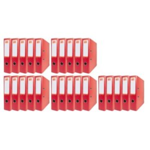 Segregator biurowy 75 mm / A4 - CZERWONE 25 szt