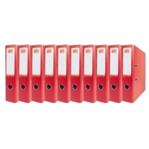 Segregator biurowy 75 mm / A4 - CZERWONE 10 szt