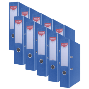 Segregator OFFICE PRODUCTS Officer z szyną, PP, A4/75mm, niebieski - 10szt