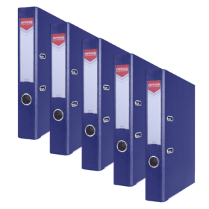 Segregator OFFICE PRODUCTS Officer z szyną, PP, A4/55mm, granatowy - 5szt