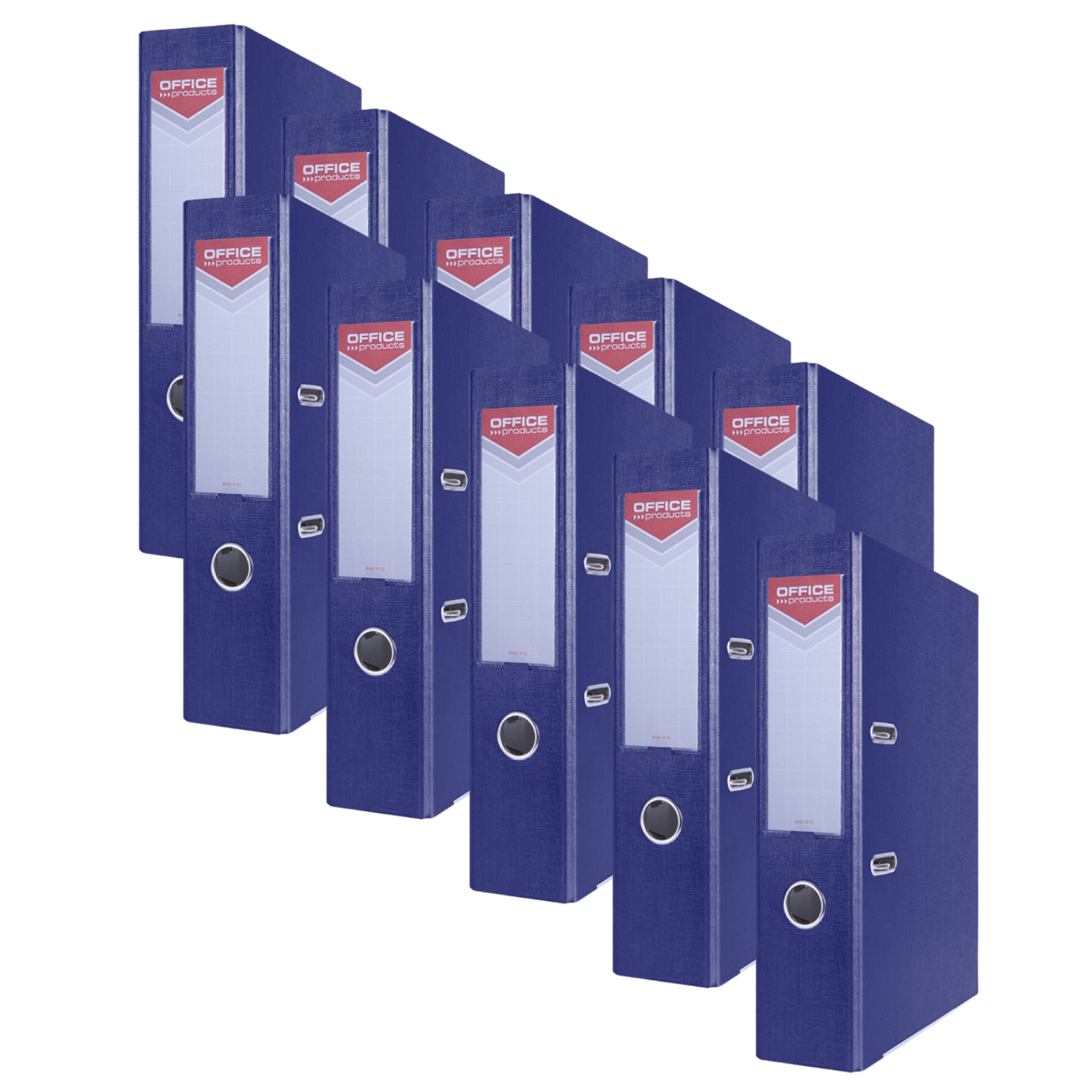 Segregator OFFICE PRODUCTS Officer z szyną, PP, A4/75mm, granatowy - 10szt