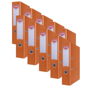 Segregator OFFICE PRODUCTS Officer z szyną, PP, A4/75mm, pomarańczowy - 10szt