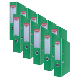 Segregator OFFICE PRODUCTS Officer z szyną, PP, A4/75mm, zielony - 10szt