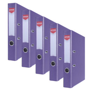 Segregator OFFICE PRODUCTS Officer z szyną, PP, A4/55mm, fioletowy - 5szt