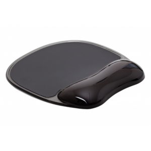 Podkładka pod mysz Q-CONNECT, żelowa, z podparciem dla nadgarstka, czarny