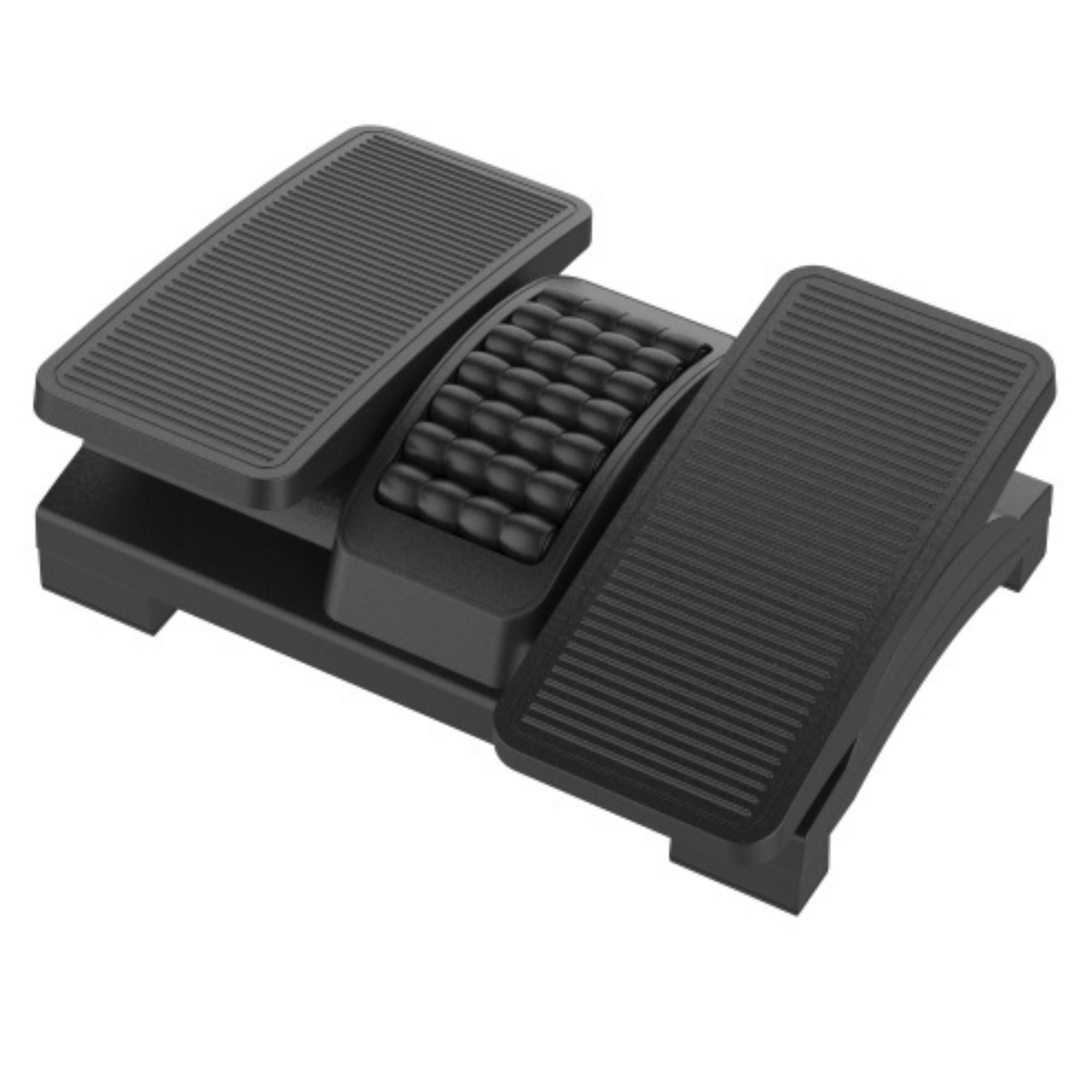 Podnóżek Q-CONNECT, 430x320mm, z oddzielnymi platformami na nogi, masażer, czarny
