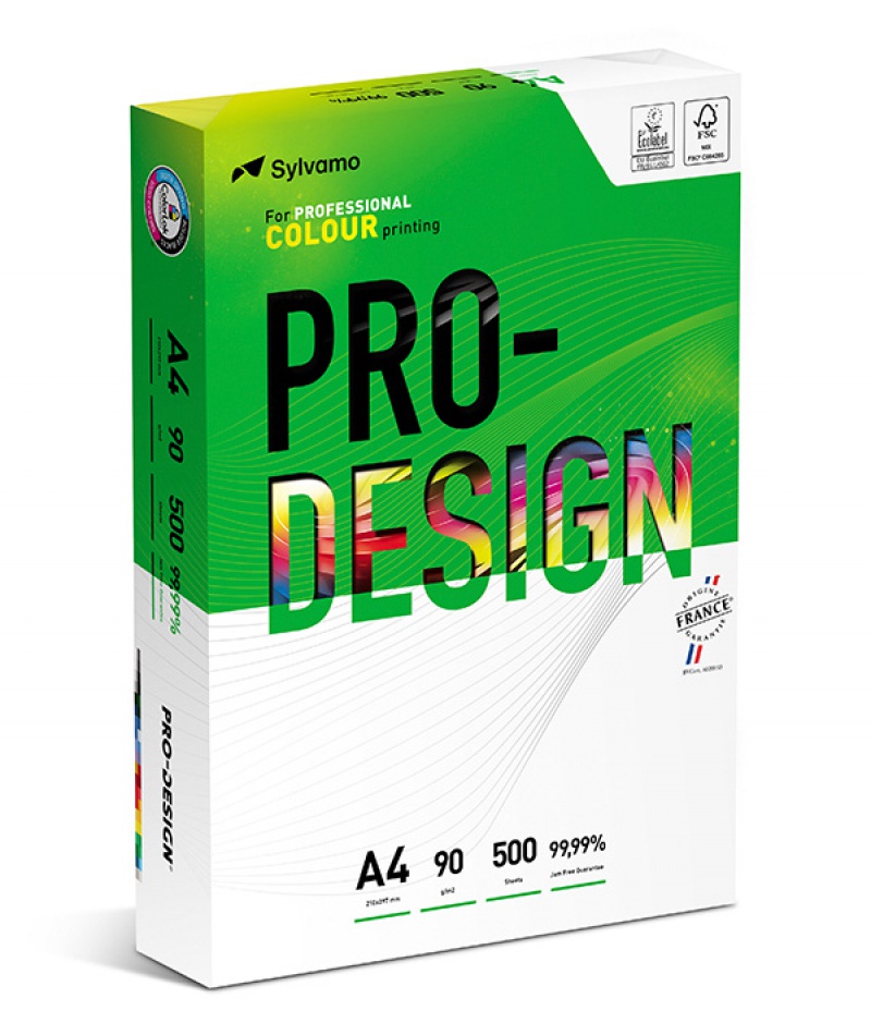 Papier ksero PRO-DESIGN FSC, satynowany, klasa A++, A4, 168CIE, 90gsm, 500 ark. - obrazek 2