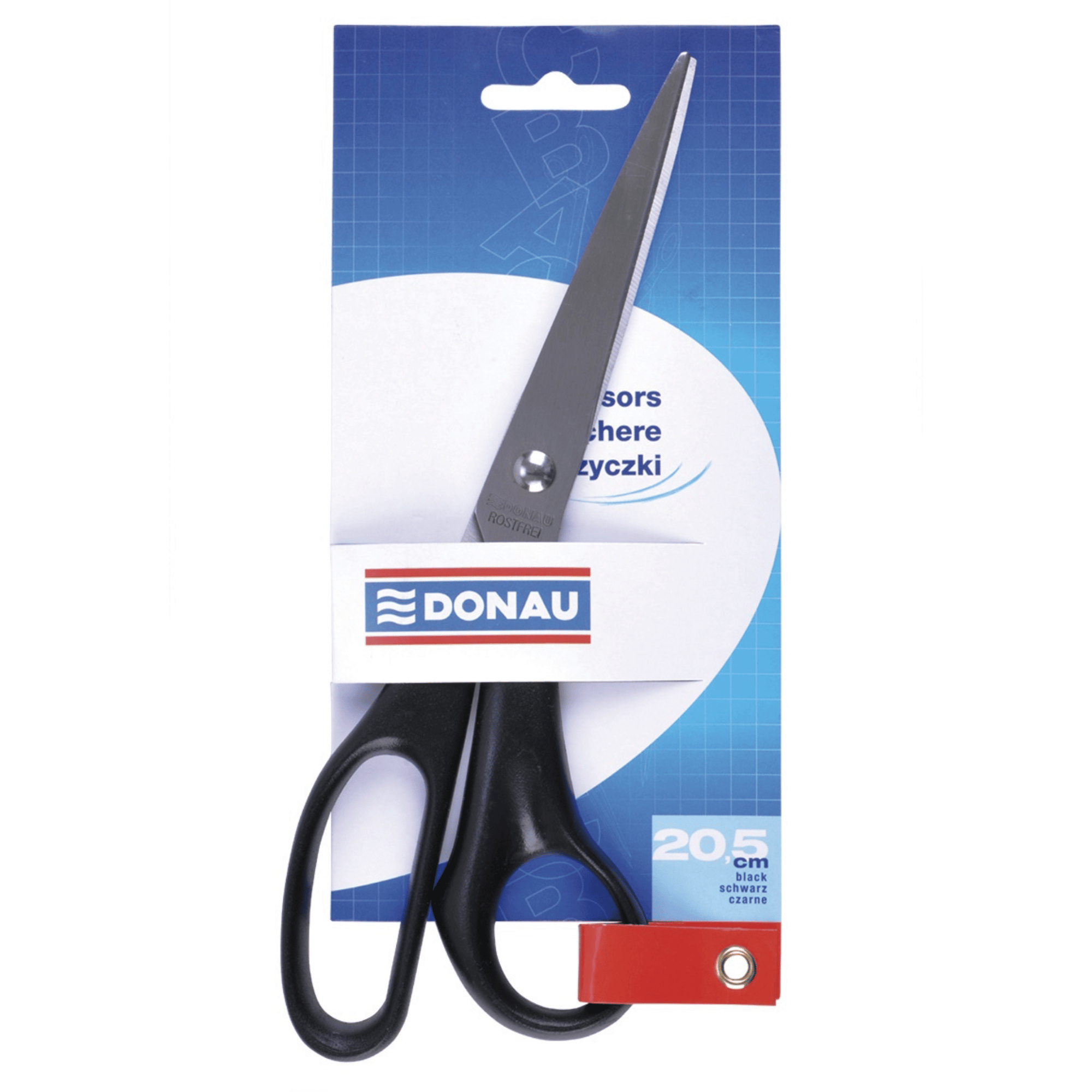 Nożyczki biurowe DONAU, klasyczne, 25,5cm, czarne