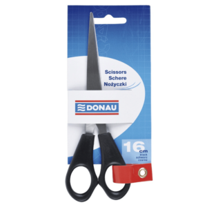 Nożyczki biurowe DONAU, klasyczne, 16cm, czarne