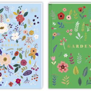 Zeszyt w twardej okładce | Brulion A4/96k # KRATKA HS Garden