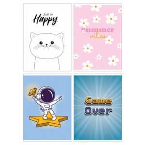 Zeszyt szkolny GIMBOO, A5, w kratkę, 16 kart., 70gsm, mix wzorów