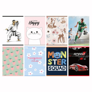 Zeszyt szkolny GIMBOO, A5, w kratkę, 32 kart., 70gsm, mix wzorów