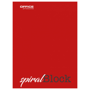 Kołonotatnik OFFICE PRODUCTS, A4, w linie, 80 kart., 70gsm, bordowy