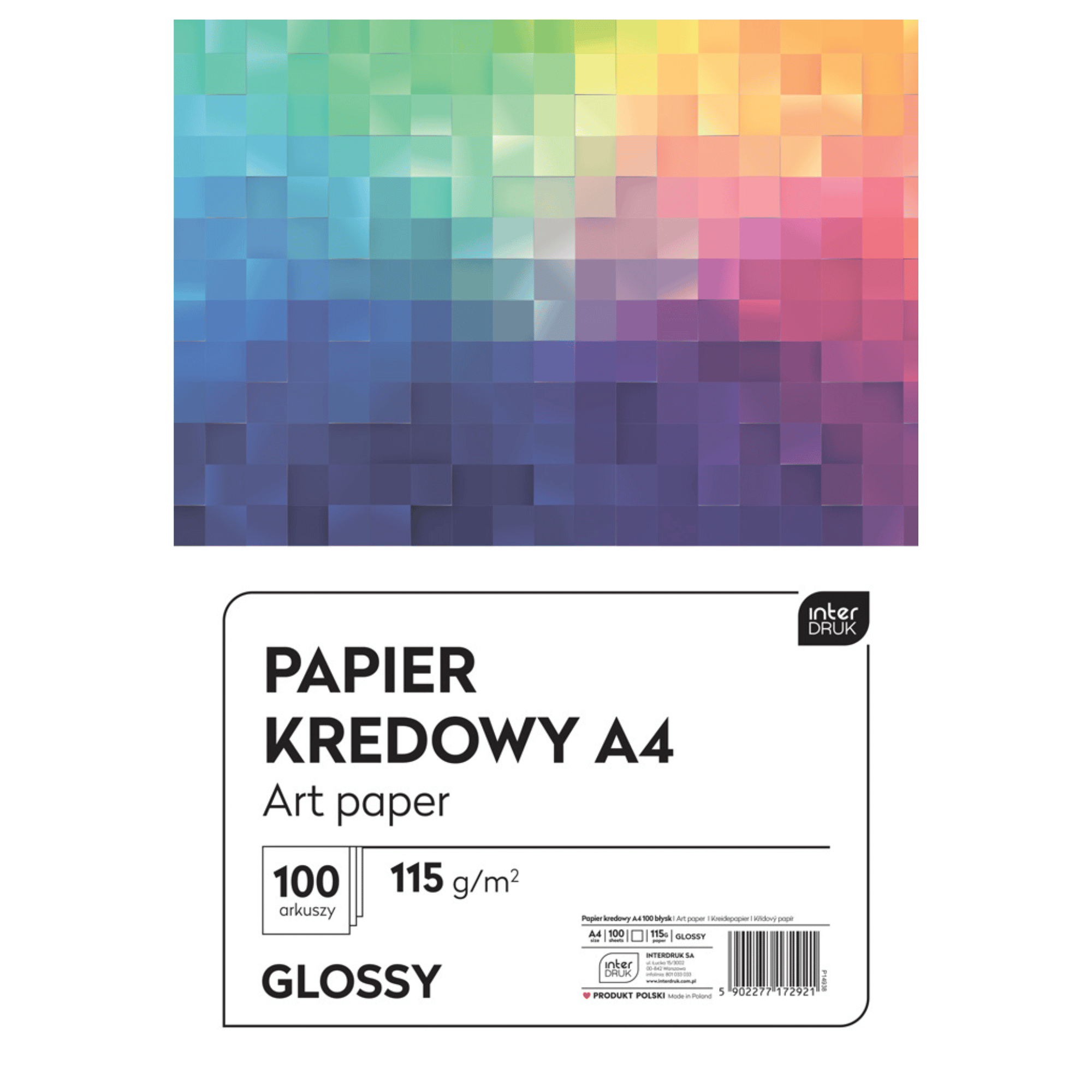 Papier Kredowy Biały Z Połyskiem A4 100 Arkuszy