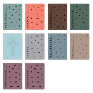 Zestaw zeszytów tematycznych A5/60k 10 szt 2xAng (2023r)