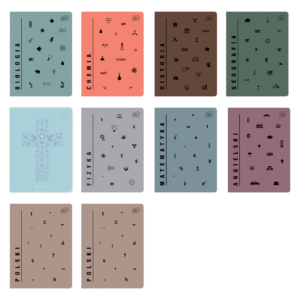 Zestaw zeszytów tematycznych A5/60k 10 szt 2xPol (2023r)