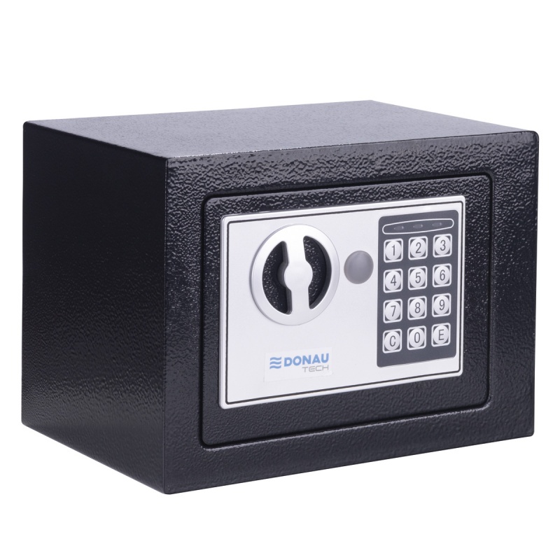 Sejf manualno-cyfrowy DONAU TECH, 230x170x170 mm, czarny - obrazek 5