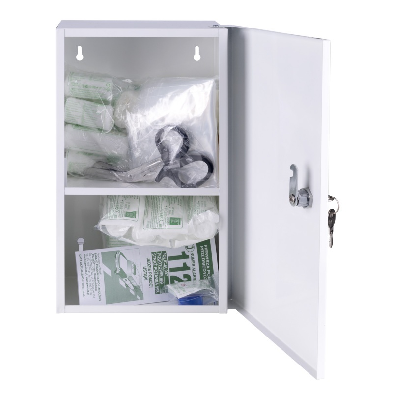 Apteczka ścienna DONAU SAFETY, stalowa,"40.2" +A, biała - obrazek 4