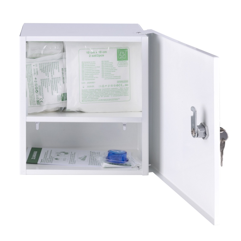 Apteczka ścienna DONAU SAFETY, stalowa,"20" +A, biała - obrazek 4