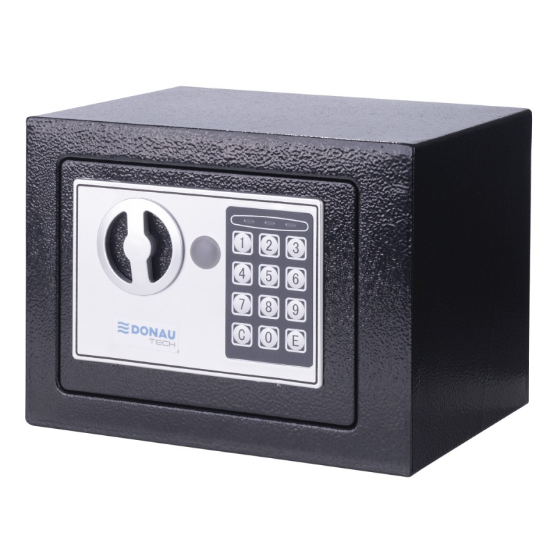 Sejf manualno-cyfrowy DONAU TECH, 230x170x170 mm, czarny - obrazek 6