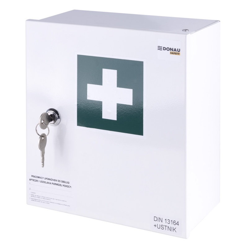 Apteczka ścienna DONAU SAFETY, stalowa,"20" +A, biała - obrazek 3
