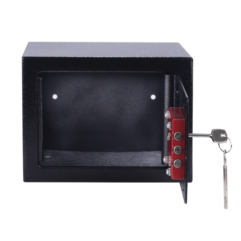 Sejf manualny DONAU TECH, 230x170x170 mm, czarny - obrazek 3