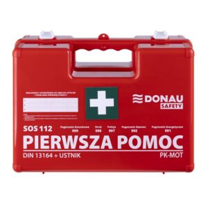 Apteczka DONAU SAFETY, plastikowa, K-10 +A, pomarańczowa