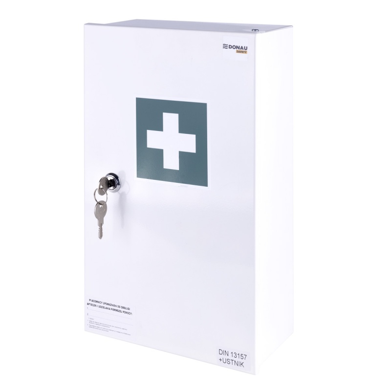 Apteczka ścienna DONAU SAFETY, stalowa,"40.2" +A, biała - obrazek 3