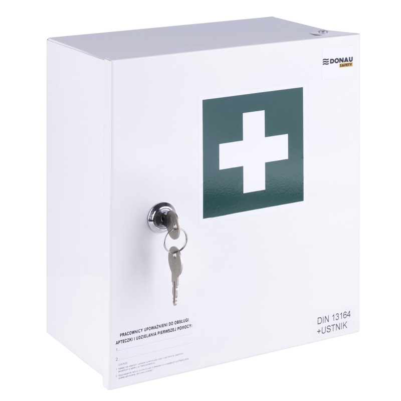 Apteczka ścienna DONAU SAFETY, stalowa,"20" +A, biała - obrazek 2