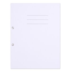 Skoroszyt OFFICE PRODUCTS Budget, karton, z oczkiem, nadruk, 1/1, A4, 250gsm, biały