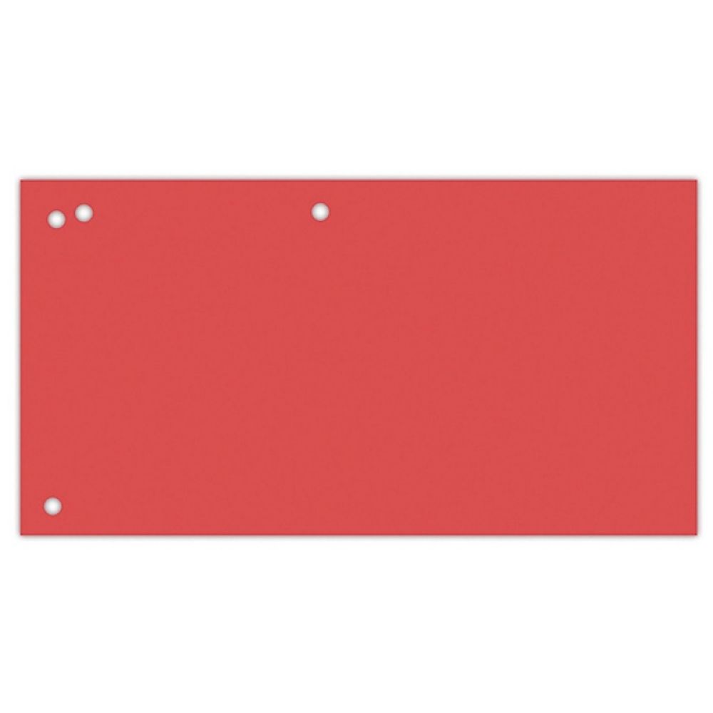 Przekładki OFFICE PRODUCTS, karton, 1/3 A4, 240x105mm, 100szt., czerwone