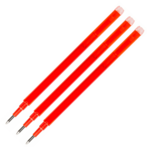 Wkład do długopisu wymazywalnego Q-CONNECT, 1,0mm, 3szt., zawieszka, czerwony