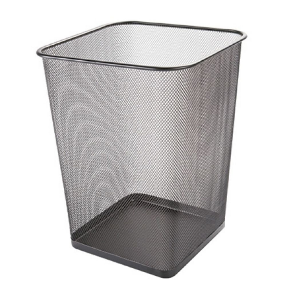 Kosz na śmieci Q-CONNECT Office Set, metalowy, 18l, czarny