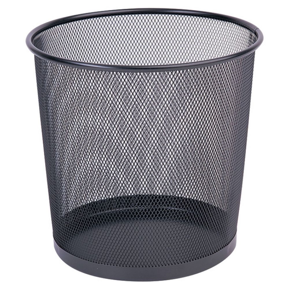 Kosz na śmieci Q-CONNECT Office Set, metalowy, 12l, czarny