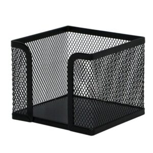 Pojemnik na karteczki Q-CONNECT Office Set, metalowy, czarny