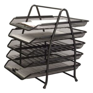 Zestaw na biurko Q-CONNECT Office Set, metalowy, 5 szufladek, czarny